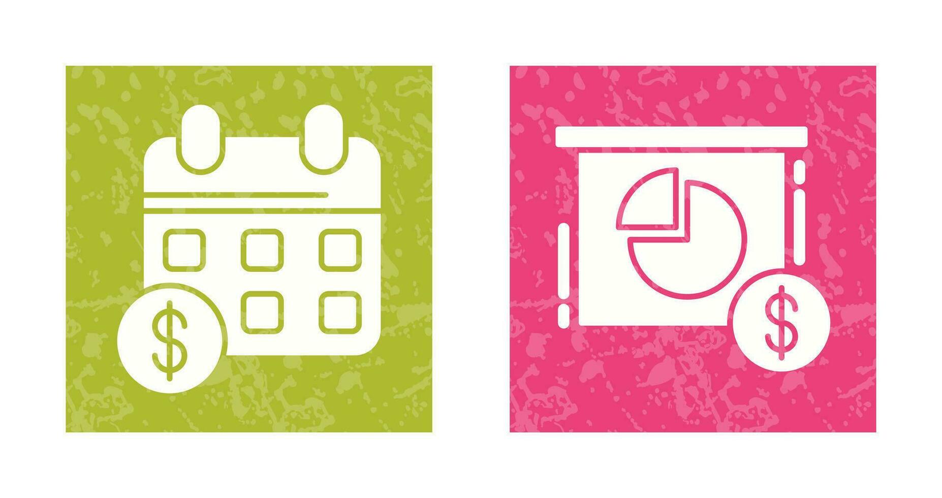 Kalender und Kuchen Diagramm Symbol vektor