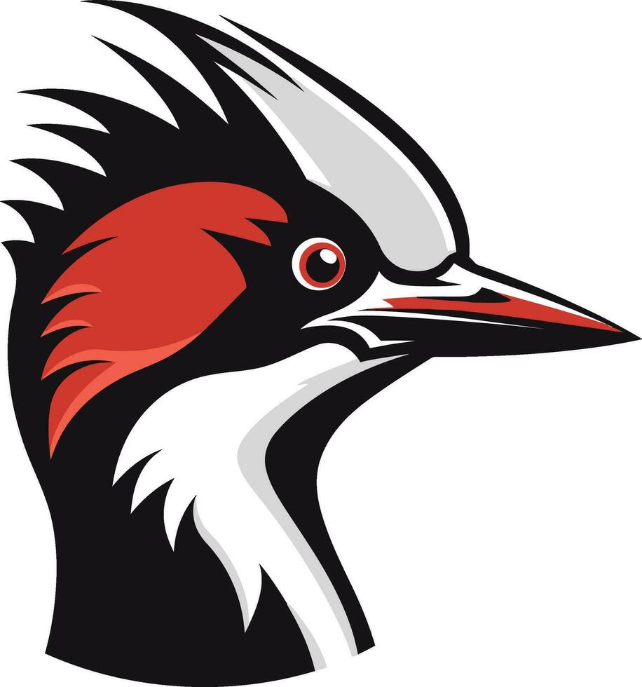 schwarz Specht Vogel Logo Ideal zum nicht profitieren Organisationen und Wohltätigkeitsorganisationen schwarz Specht Logo perfekt zum kreativ und künstlerisch Unternehmen vektor