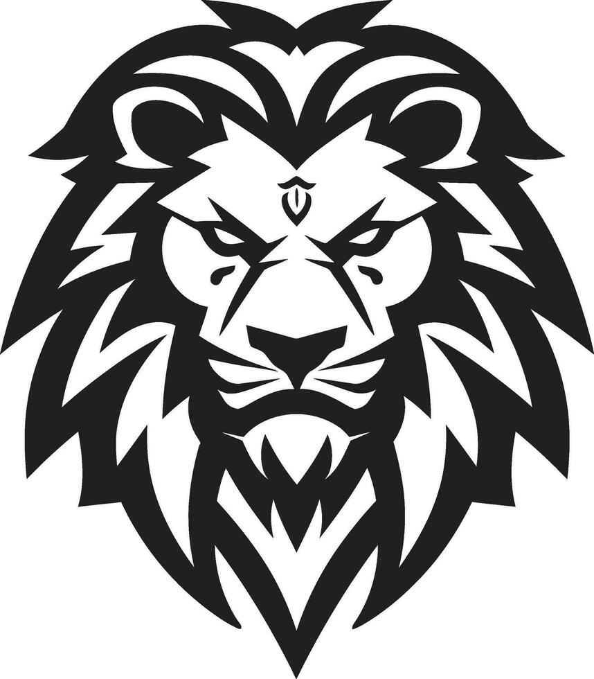 skulpterad dominans svart lejon heraldik onyx regera lejon vektor logotyp ikon