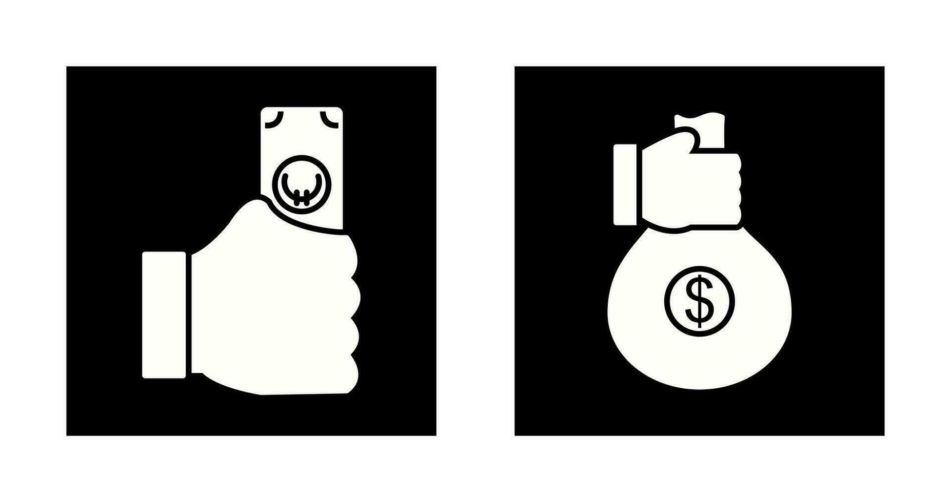 Kasg und Geld Teilen Symbol vektor