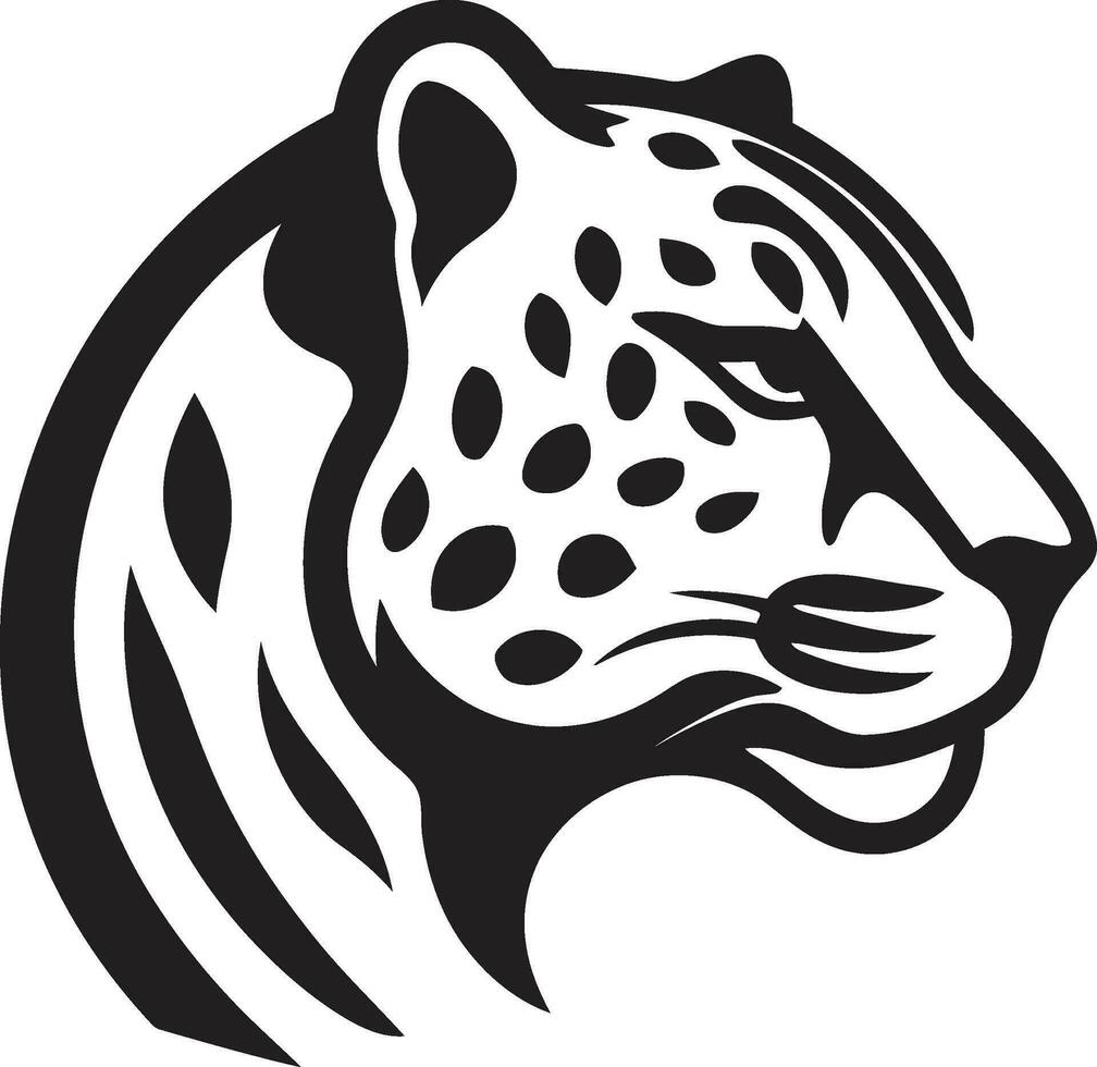 enfärgad majestät minimalistisk gepard profil ögon av de gepard logotyp av nåd vektor