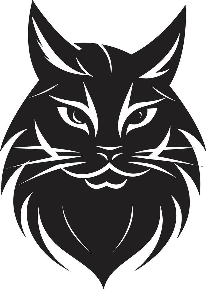 Vektor Kitty Silhouette zeitlos Symbol schnurrte Einfachheit Katze Abzeichen