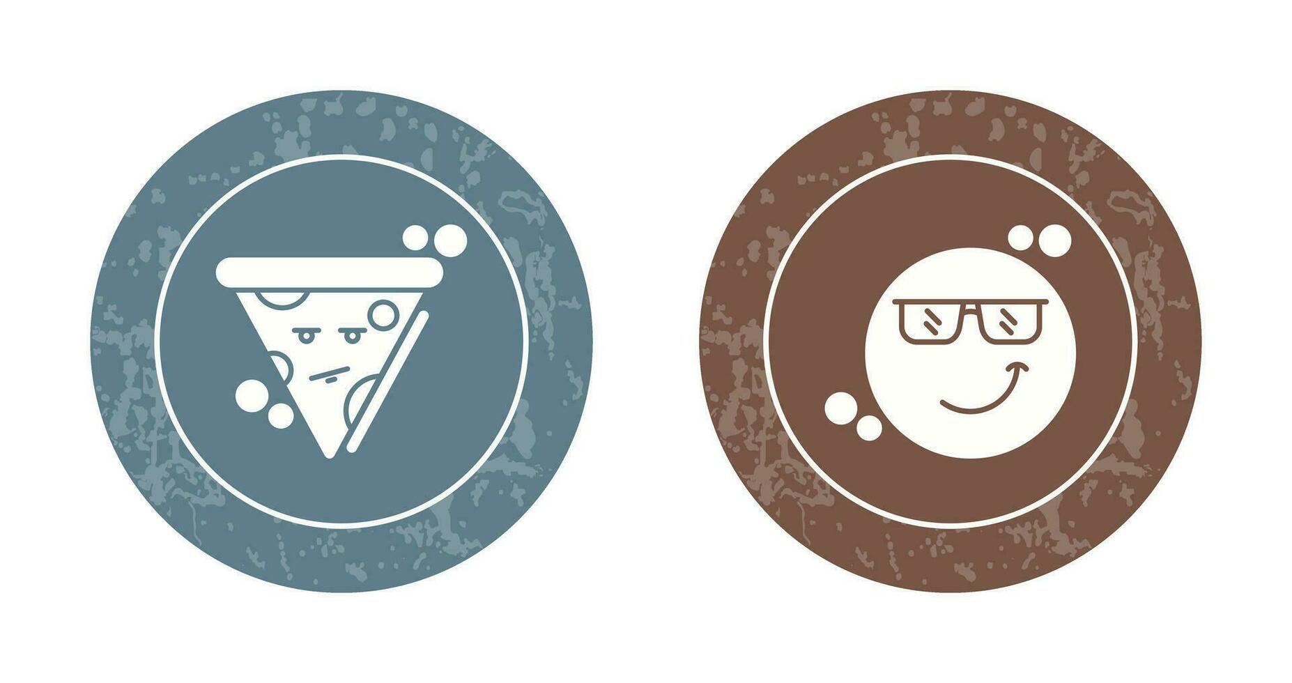 Pizza und cool Symbol vektor