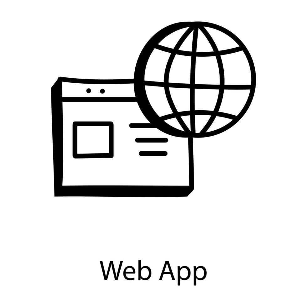 webbapp och internet vektor
