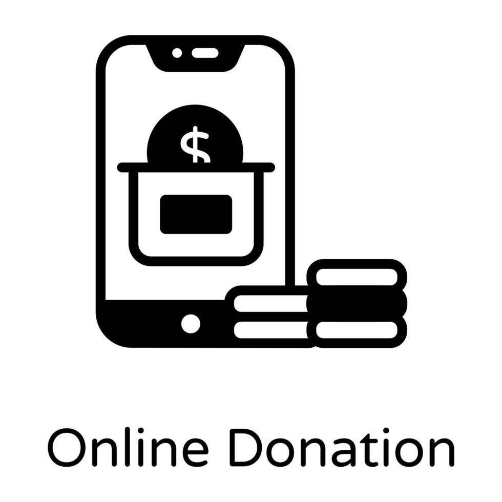 Online-Spenden-App vektor