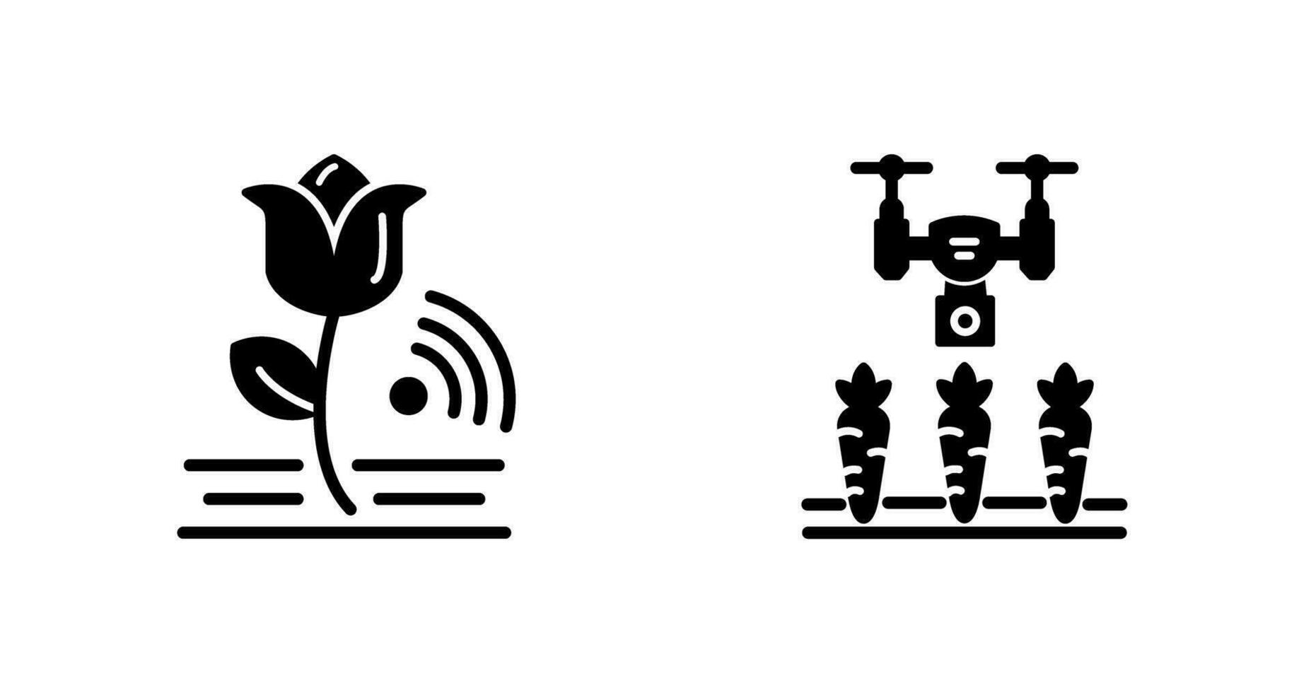 Blumen und Landwirtschaft Symbol vektor