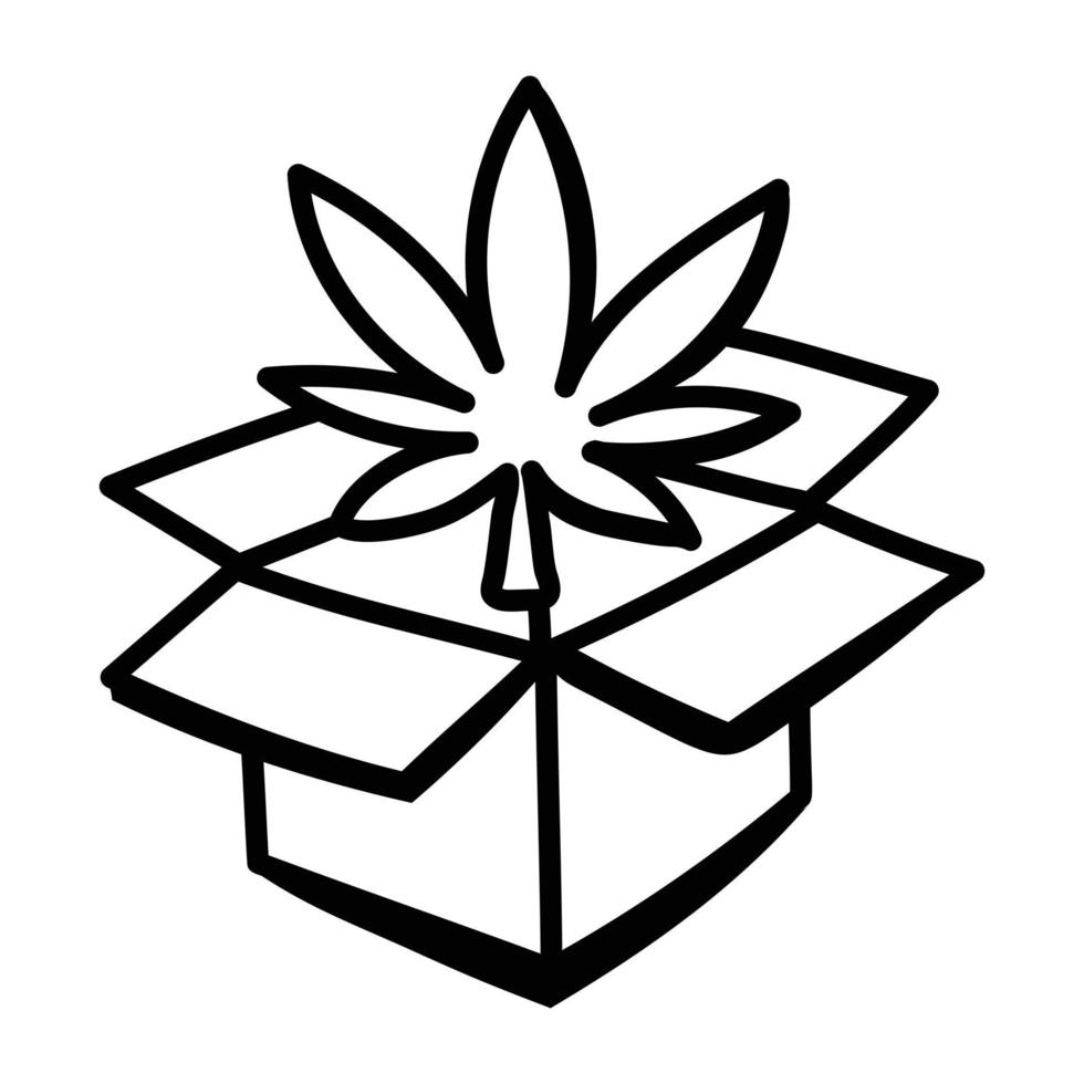 marijuana paket ogräs vektor