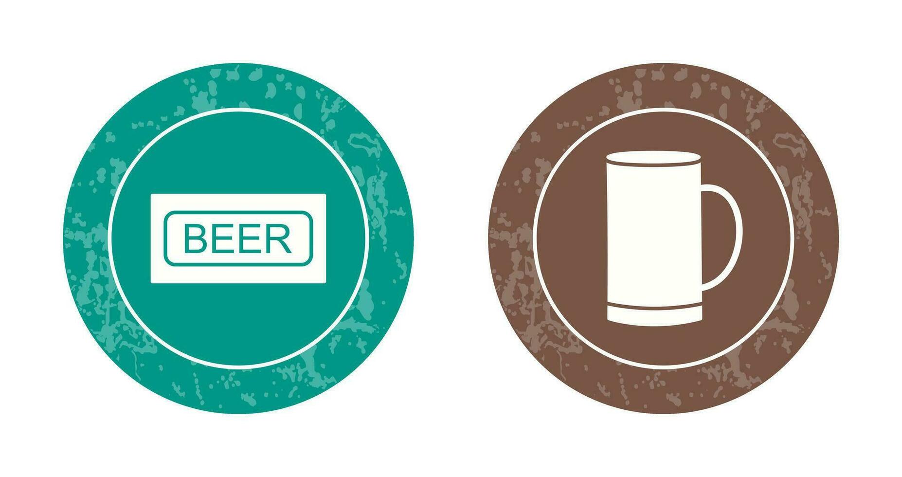 Bier Zeichen und Bier Becher Symbol vektor