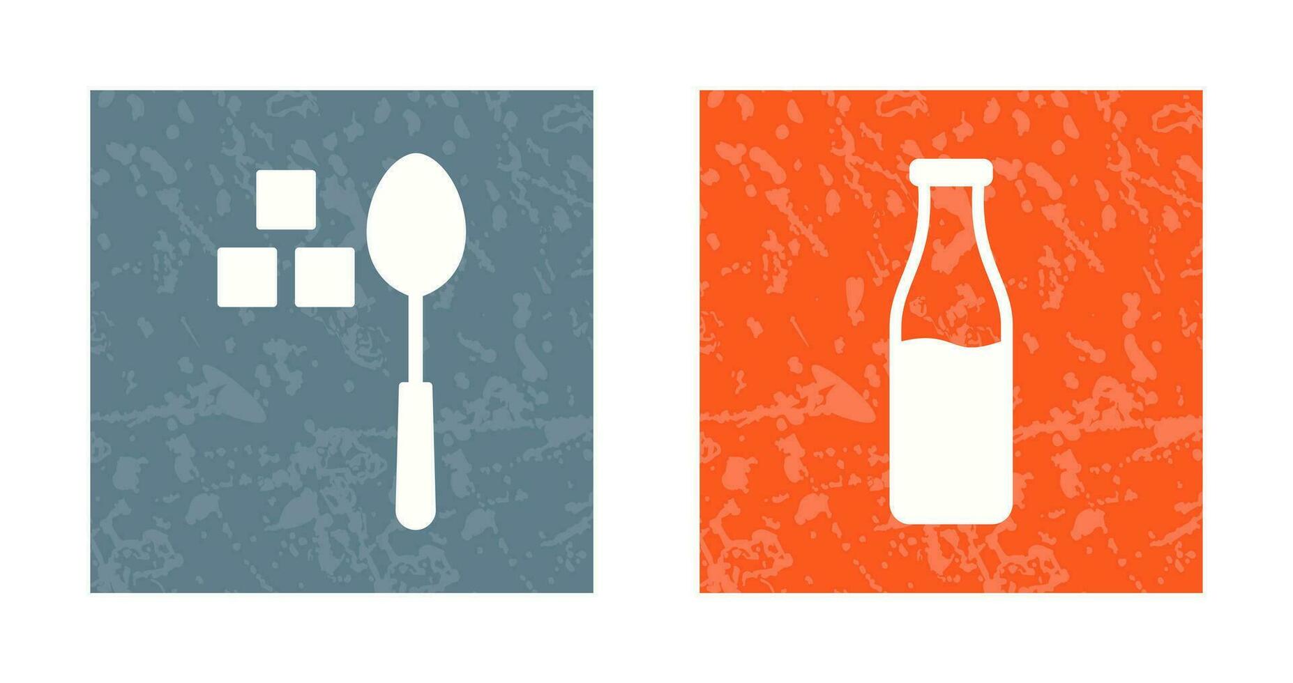 socker och mjölk flaska ikon vektor