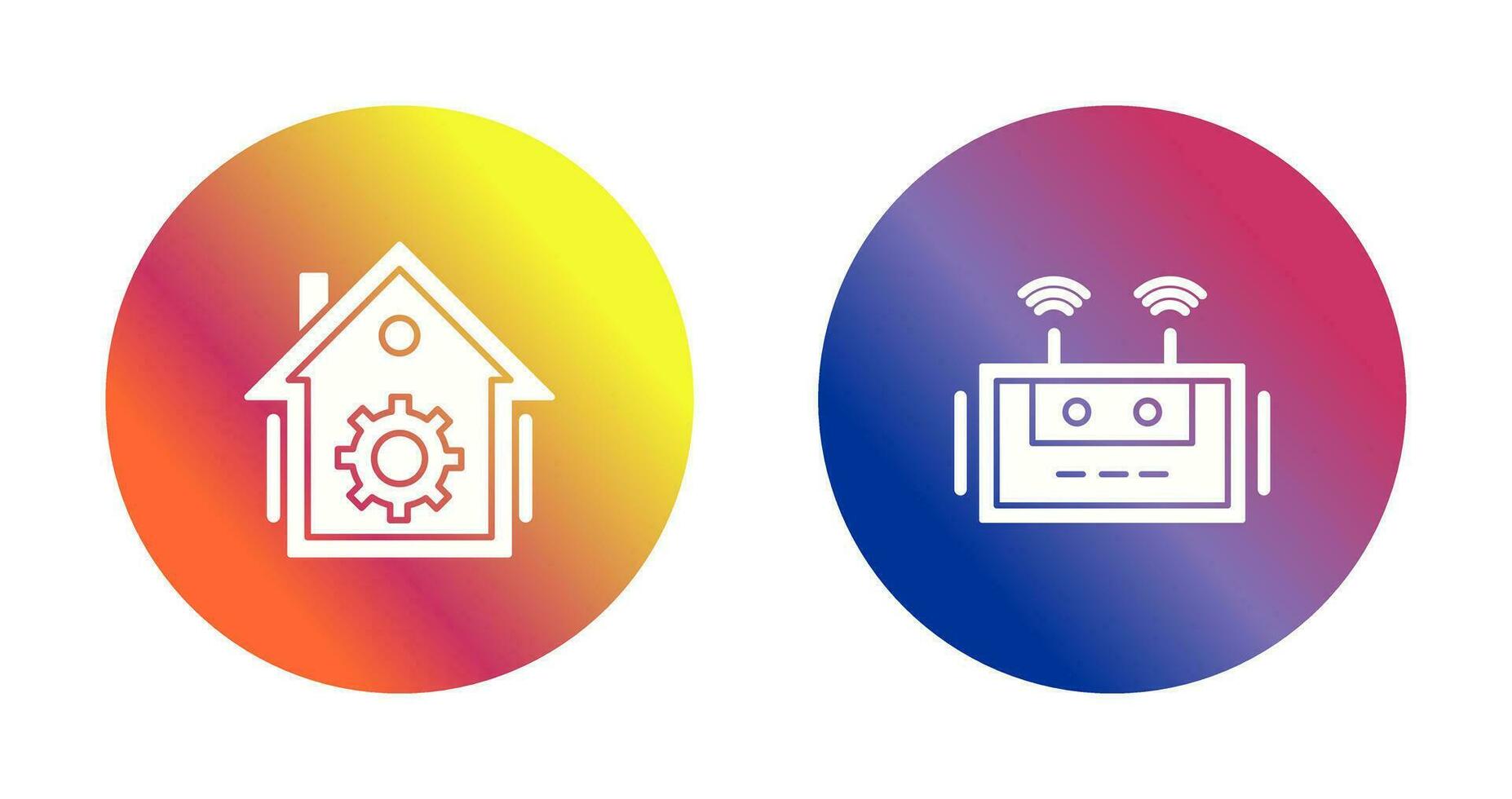 Zuhause Automatisierung und Router Symbol vektor