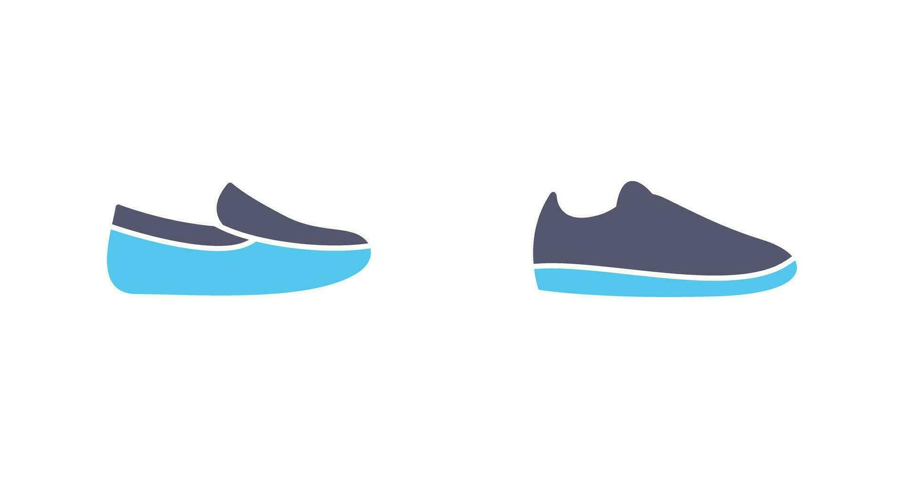 herr loafers och tillfällig skor ikon vektor