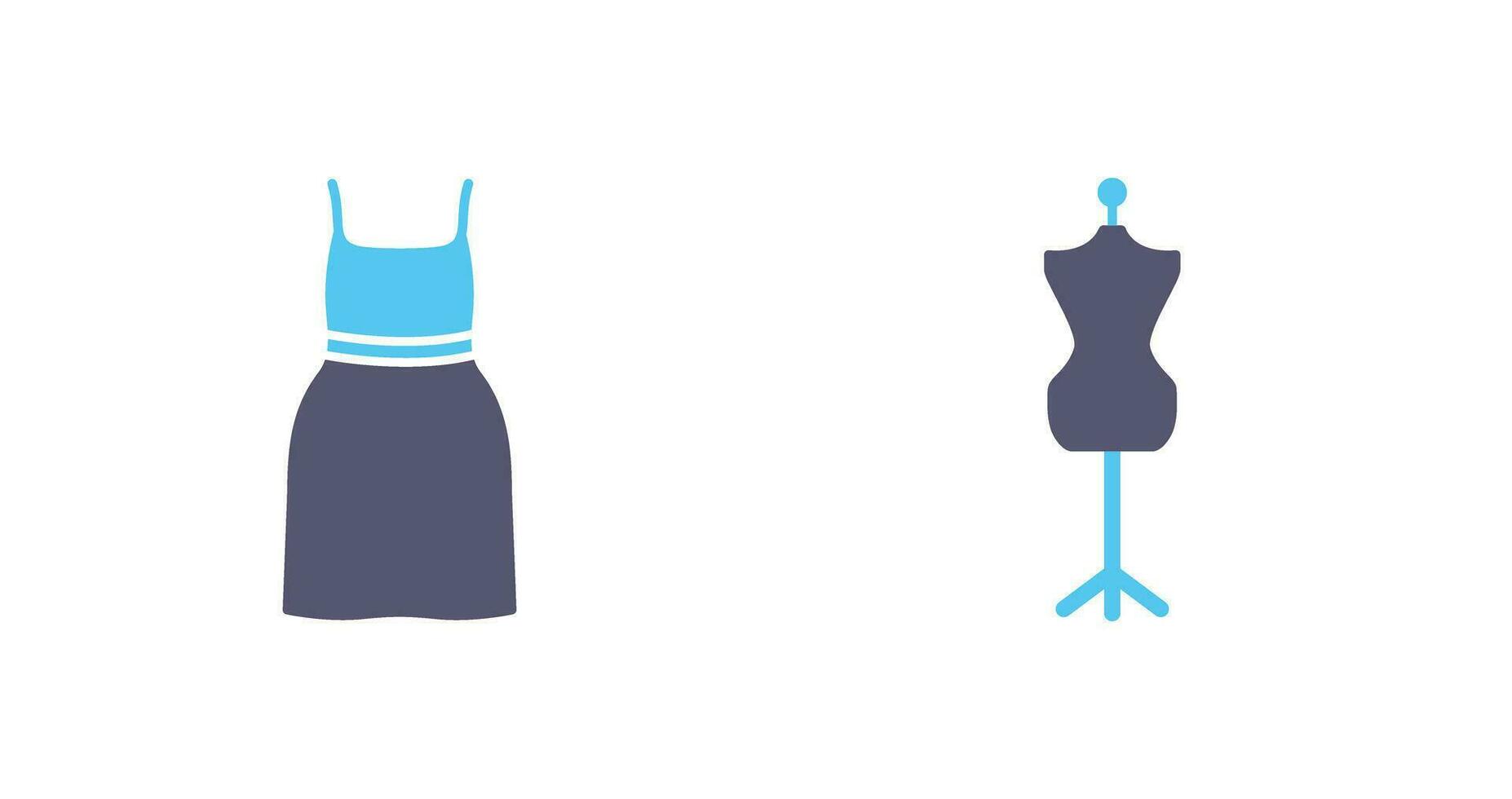 Cocktail Kleid und Kleid Halter Symbol vektor