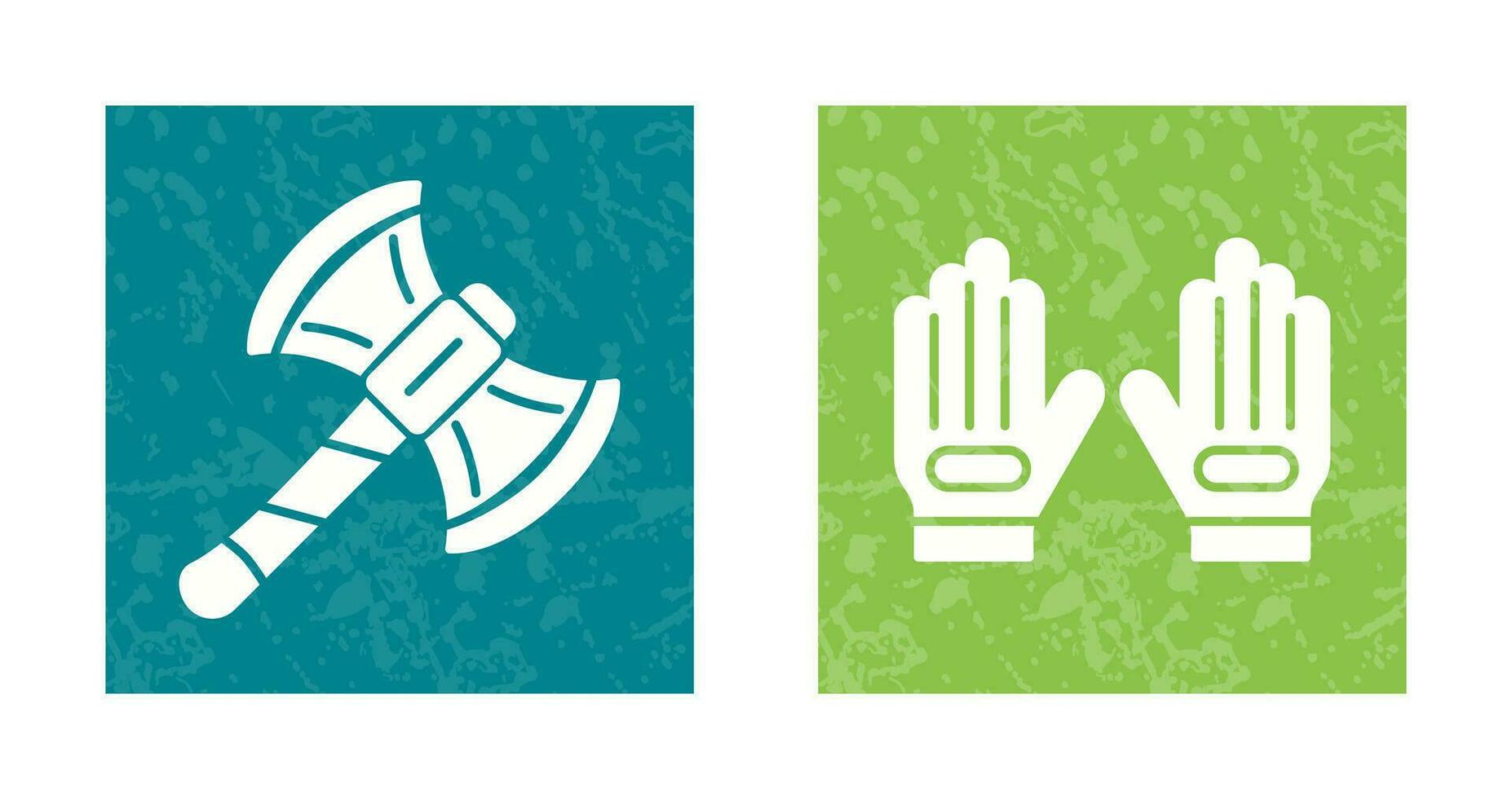 Axt und Handschuh Symbol vektor