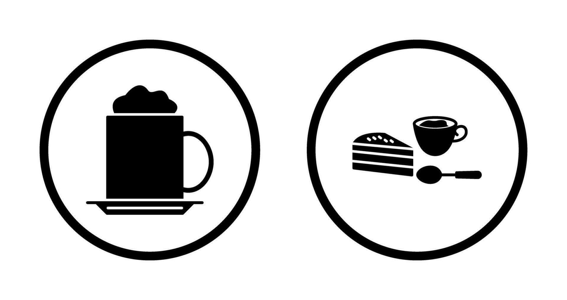 Cappuccino und Kaffee serviert Symbol vektor