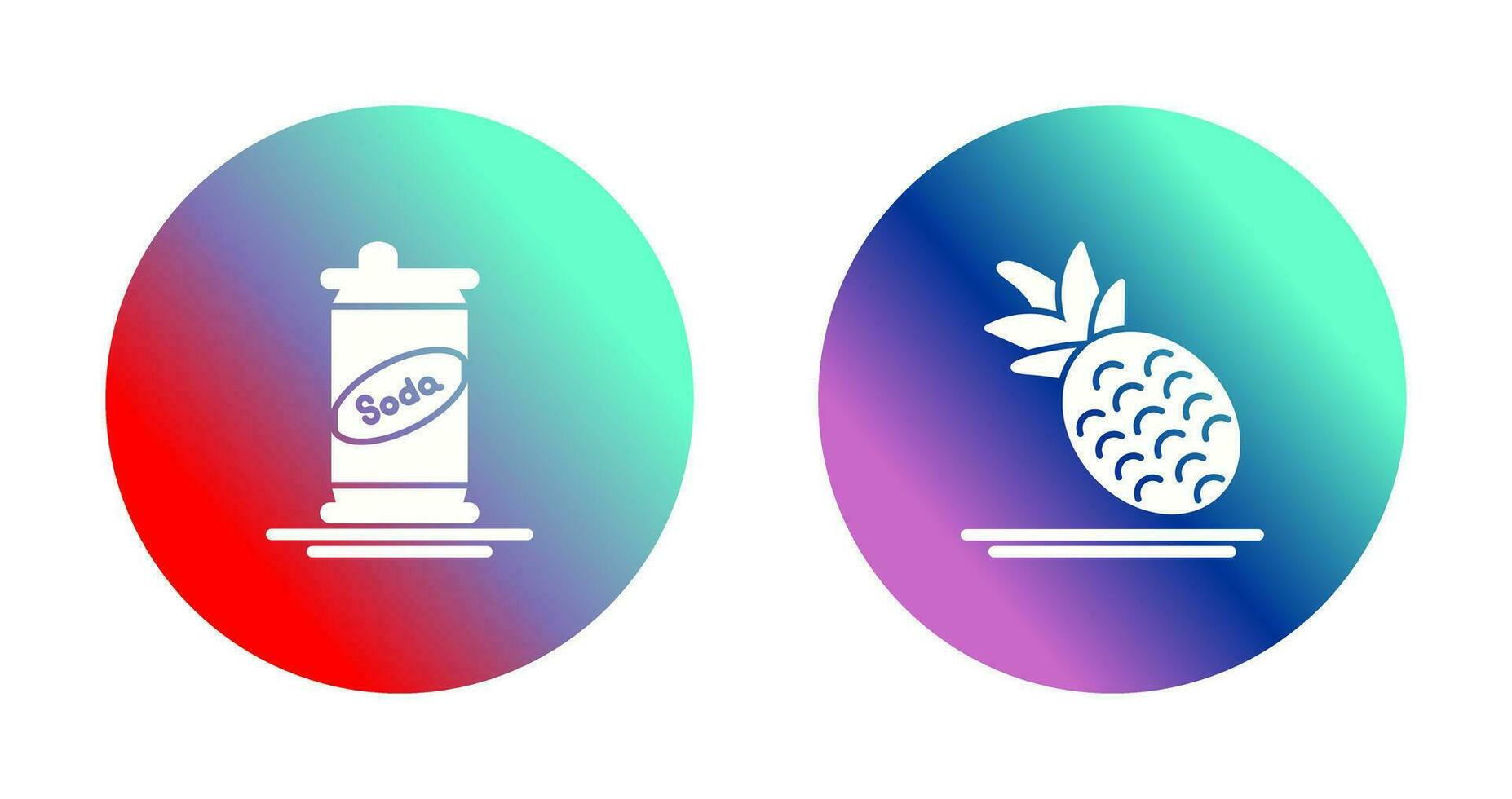 Limonade können und Ananas Symbol vektor