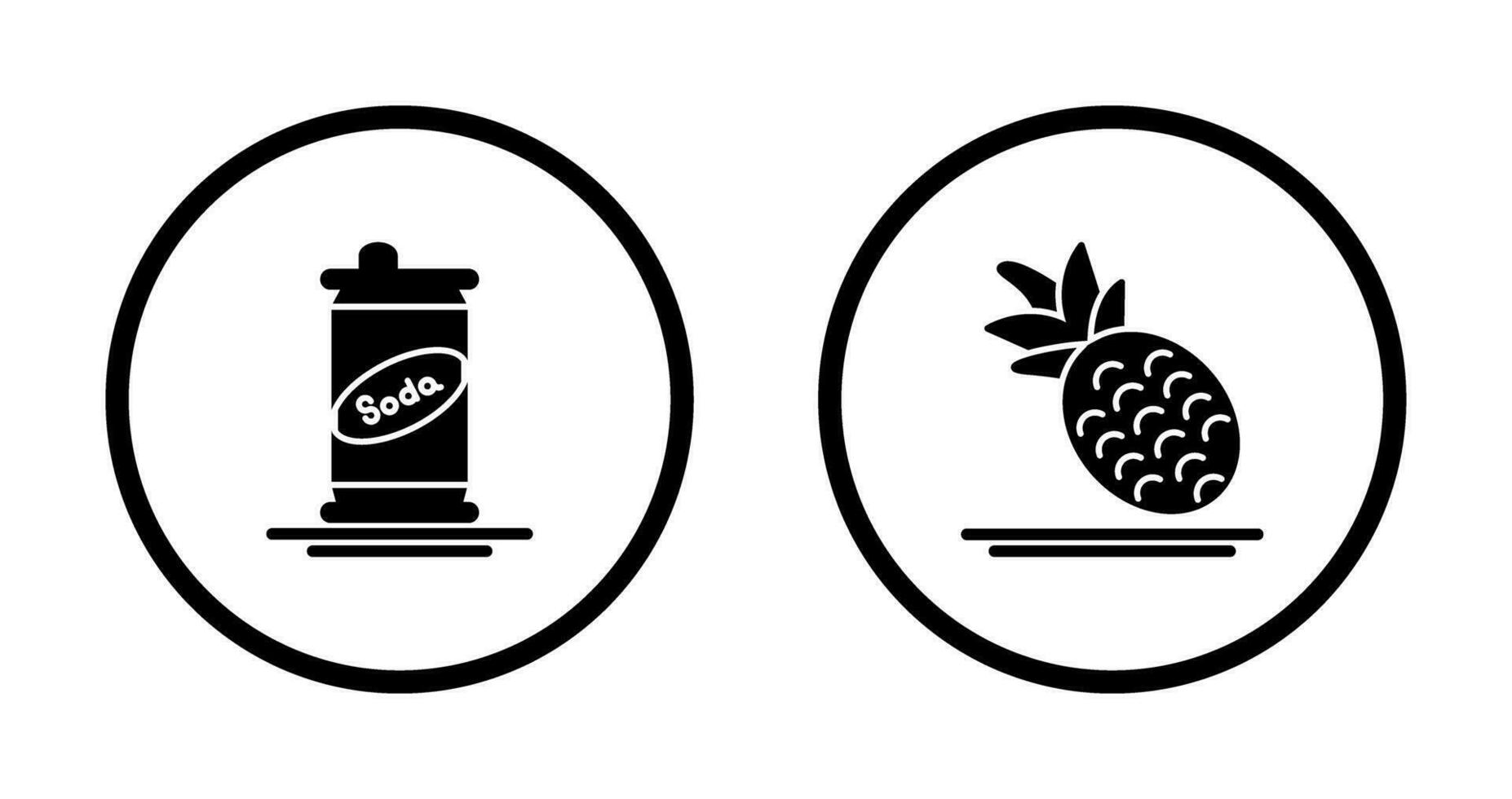 Limonade können und Ananas Symbol vektor