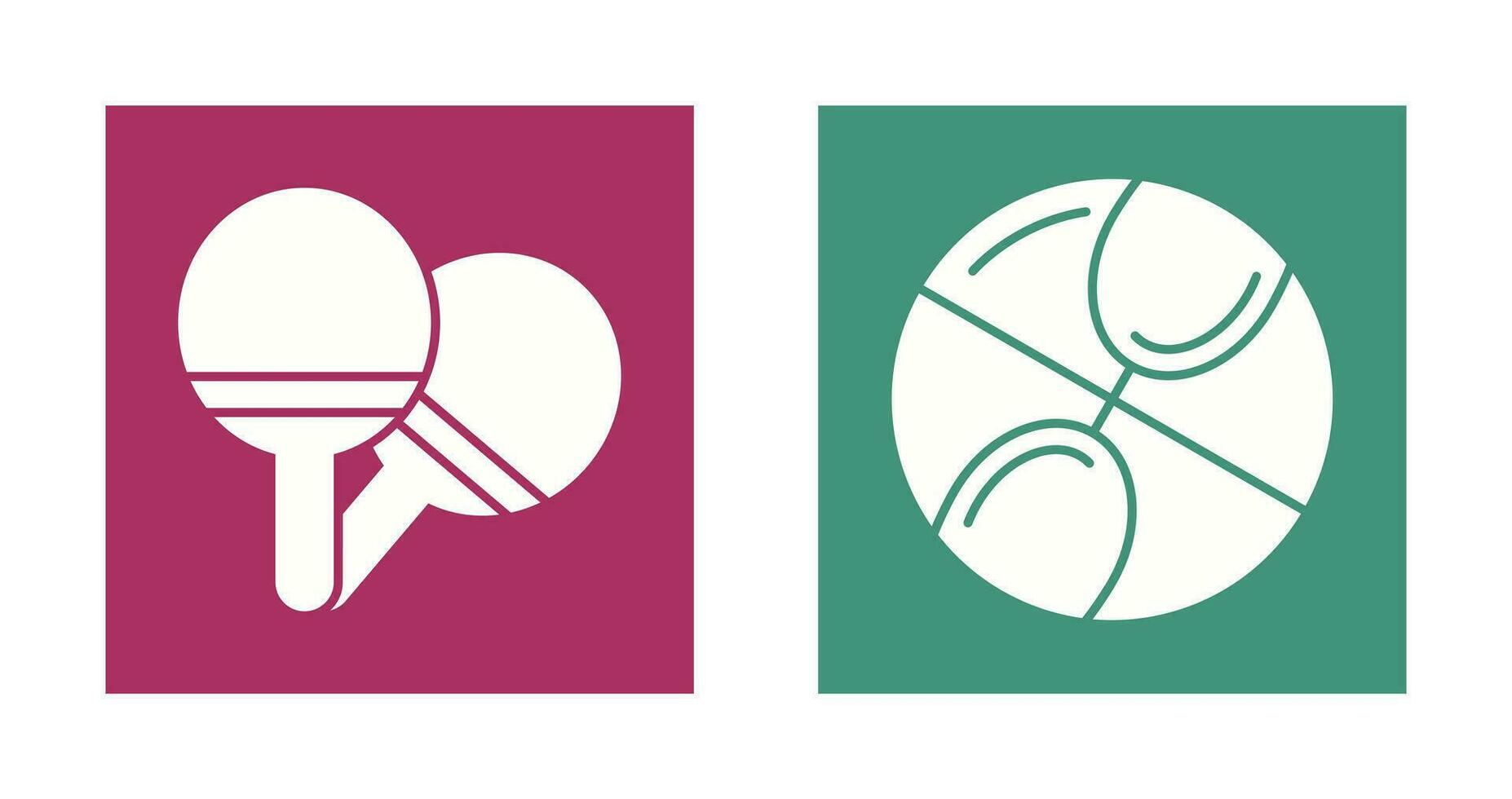 Klingeln Pong und Basketball Symbol vektor