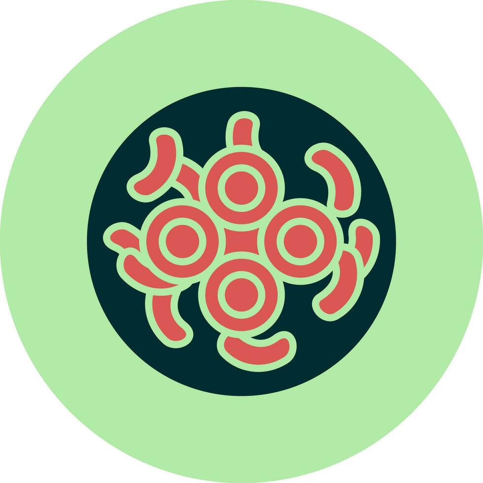 gloeocapsa cyanobakterier vektor ikon