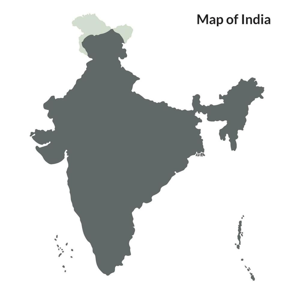 Karte von Indien administrative Regionen. Indien Karte vektor