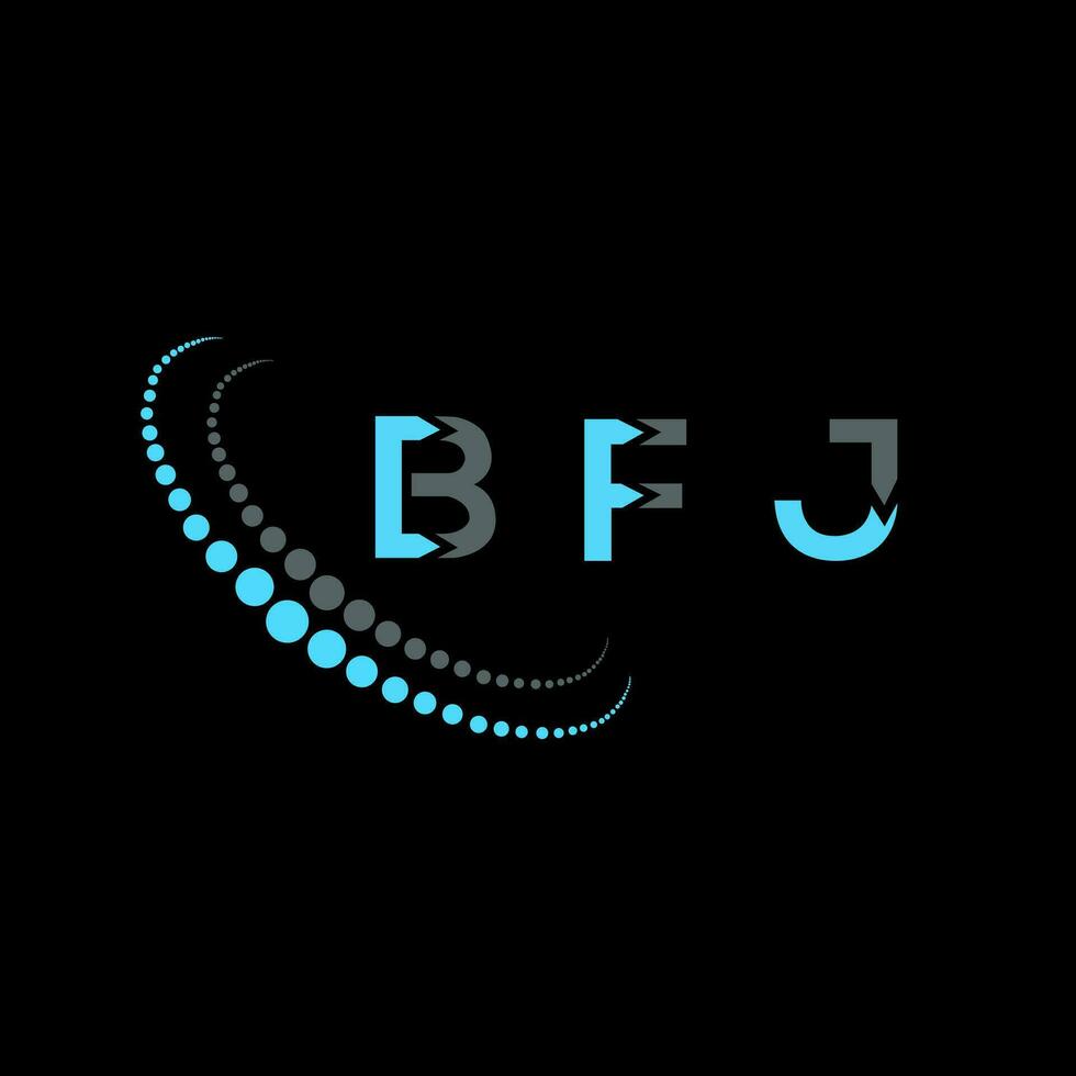 bfj brev logotyp kreativ design. bfj unik design. vektor