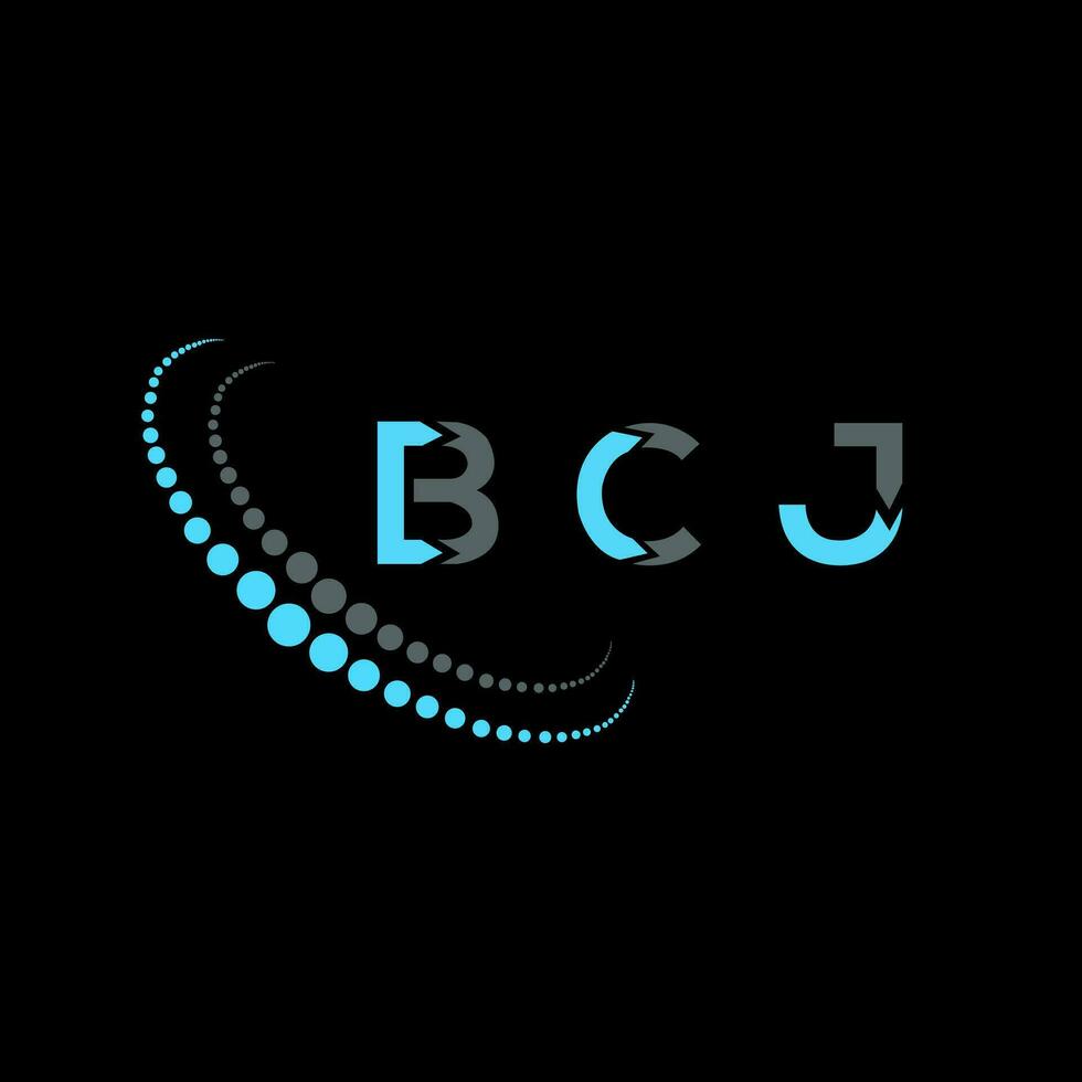 bcj brev logotyp kreativ design. bcj unik design. vektor