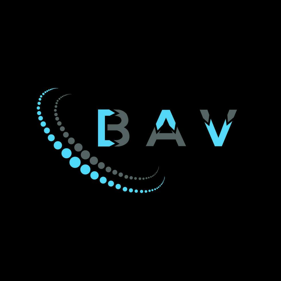 bav brief logo kreatives design. BAV einzigartiges Design. vektor