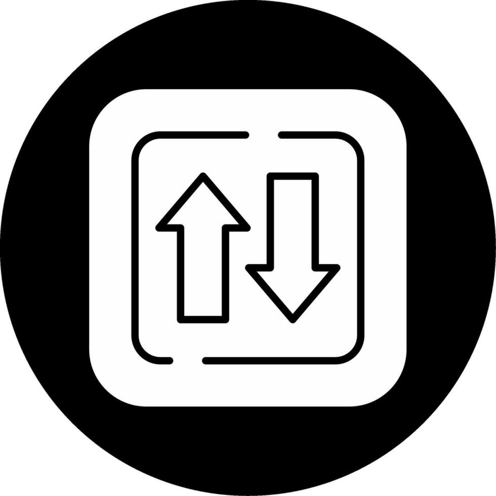 två sätt signa vektor ikon