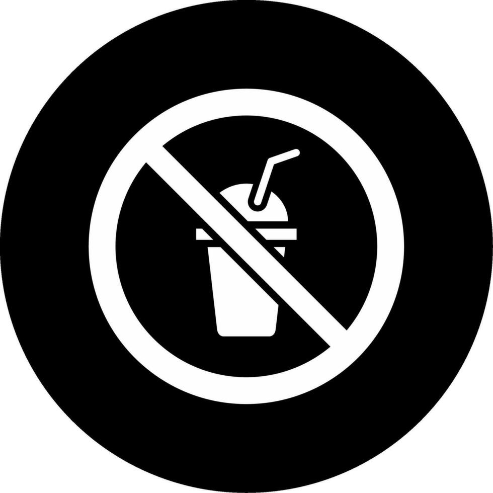 Nein Getränk Vektor Symbol
