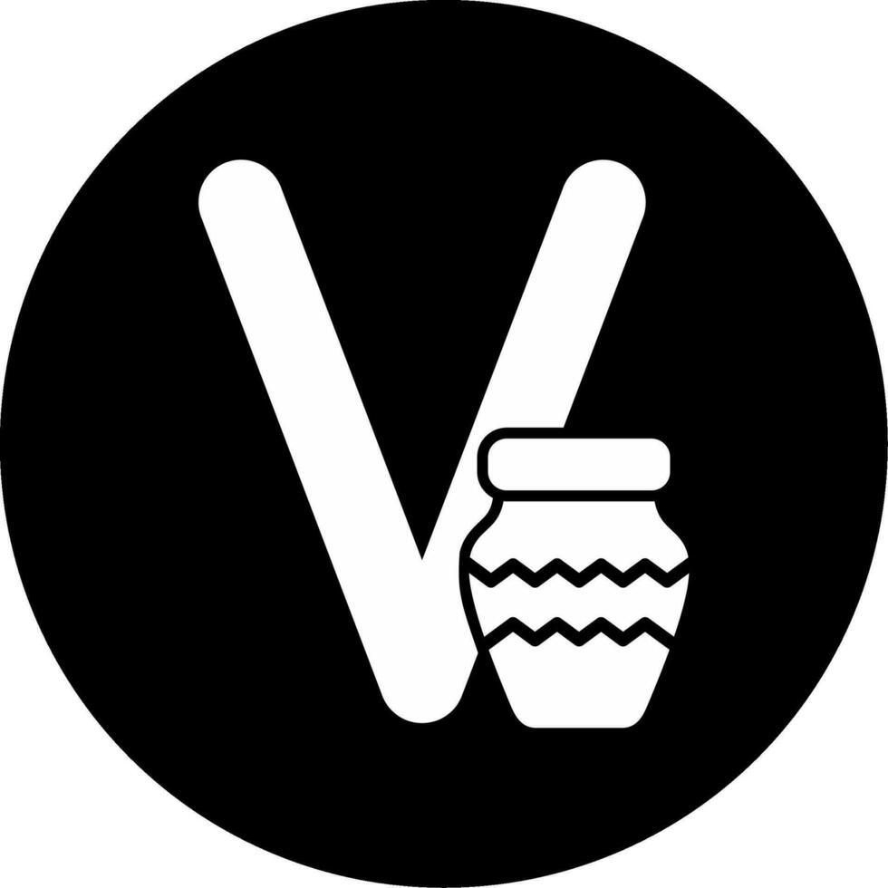 Hauptstadt v Vektor Symbol