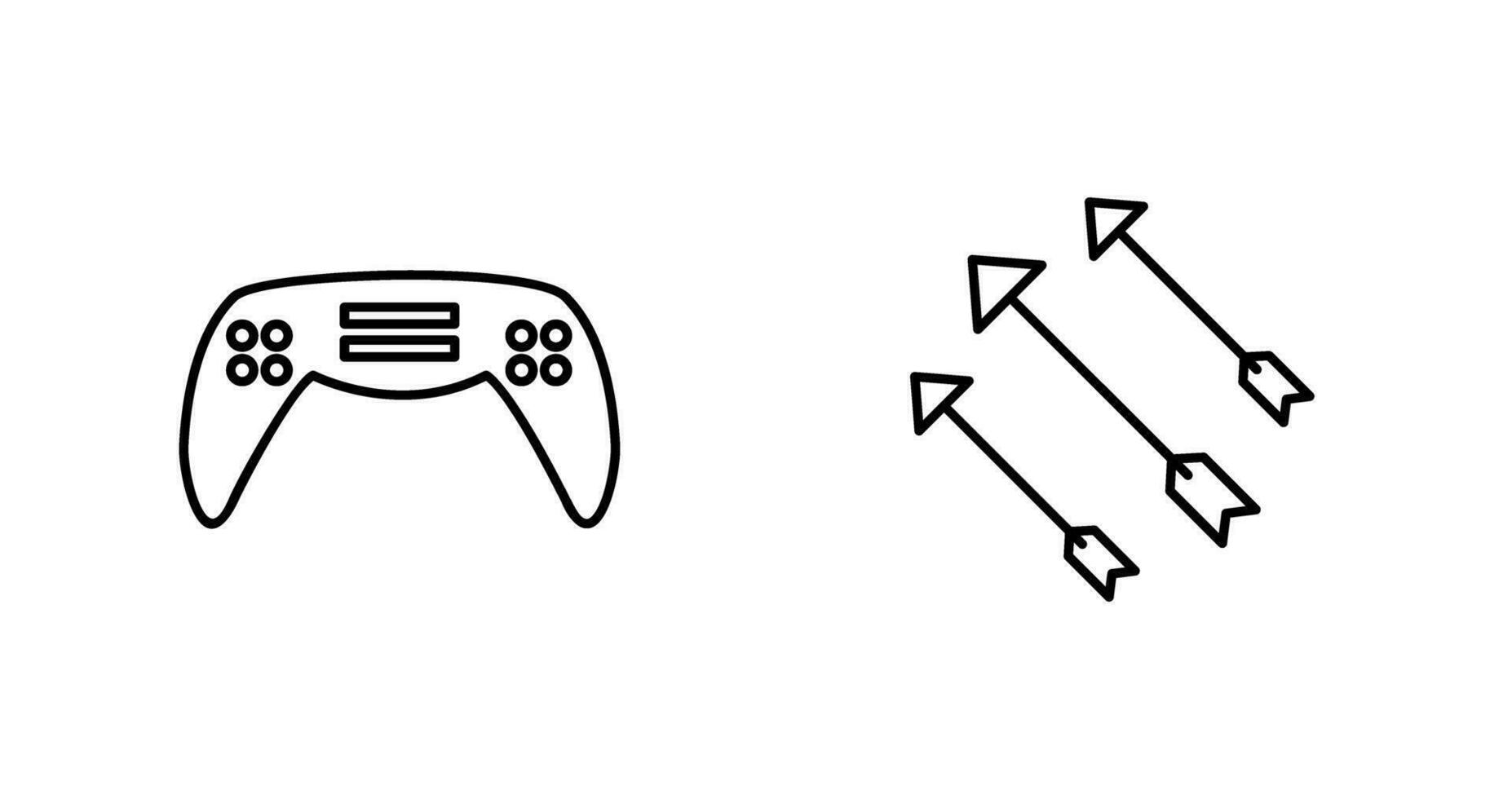 Spielen Konsole und Pfeile Symbol vektor