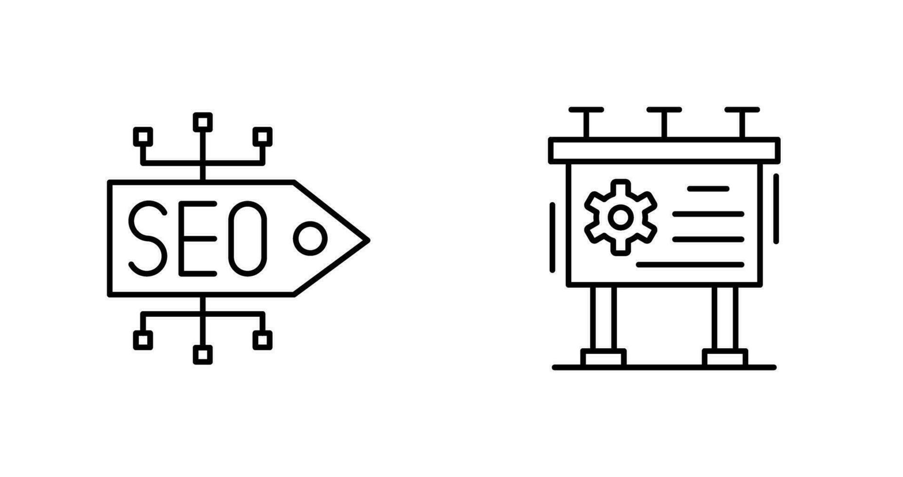 SEO Etikett und Werbung Symbol vektor