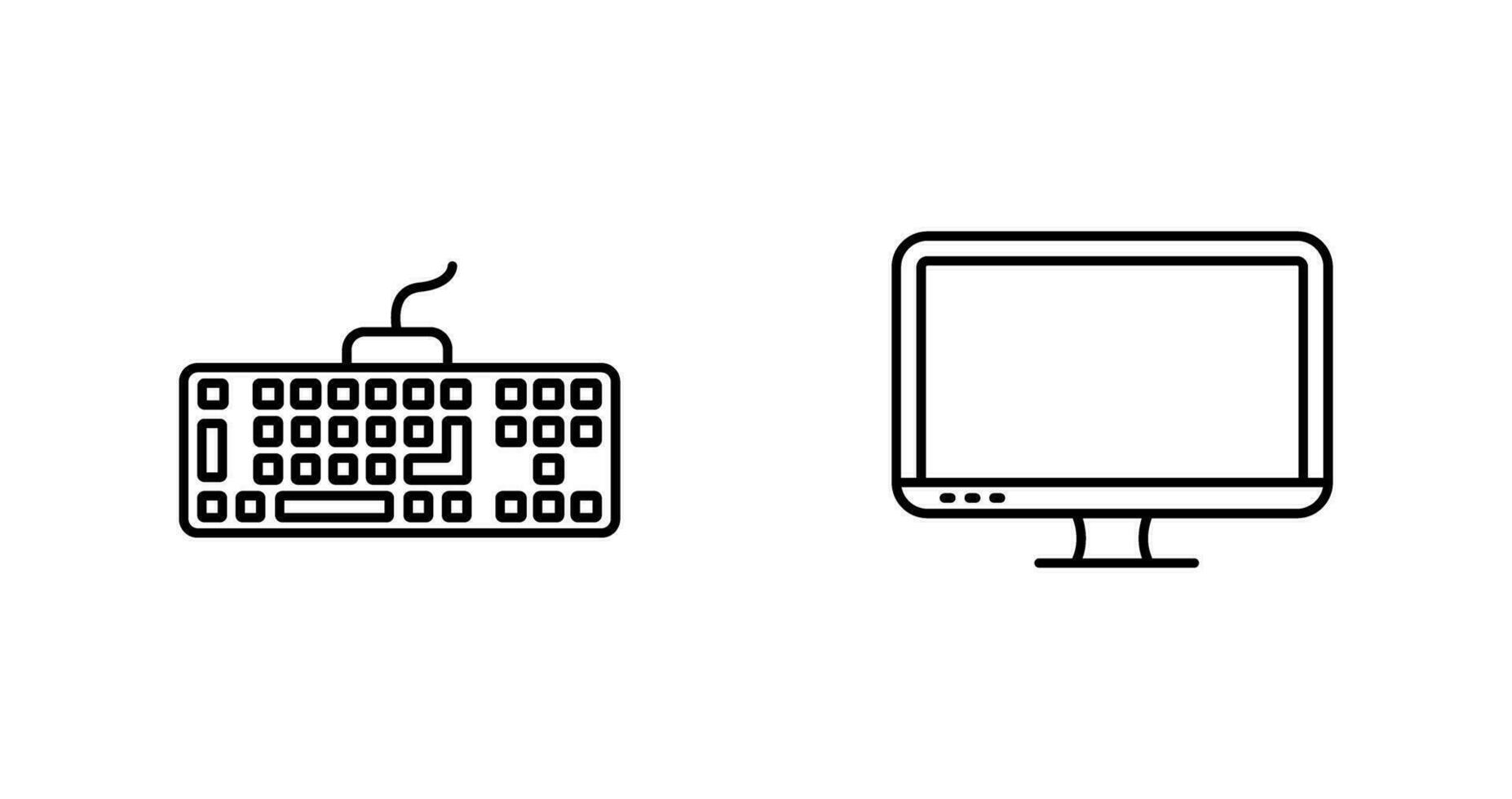 Tastatur und lcd Symbol vektor