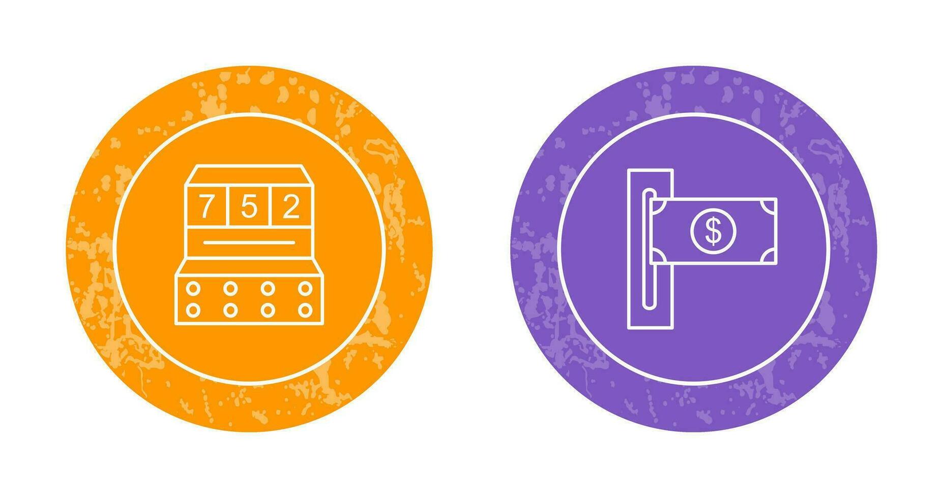 Slot Maschine und Slot von Rechnungen Symbol vektor