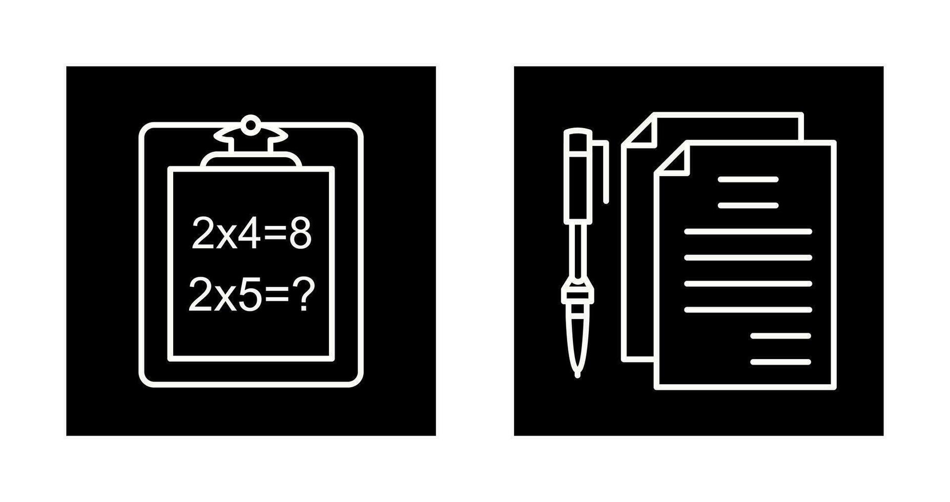 lösen Frage und dokumentieren und Stift Symbol vektor