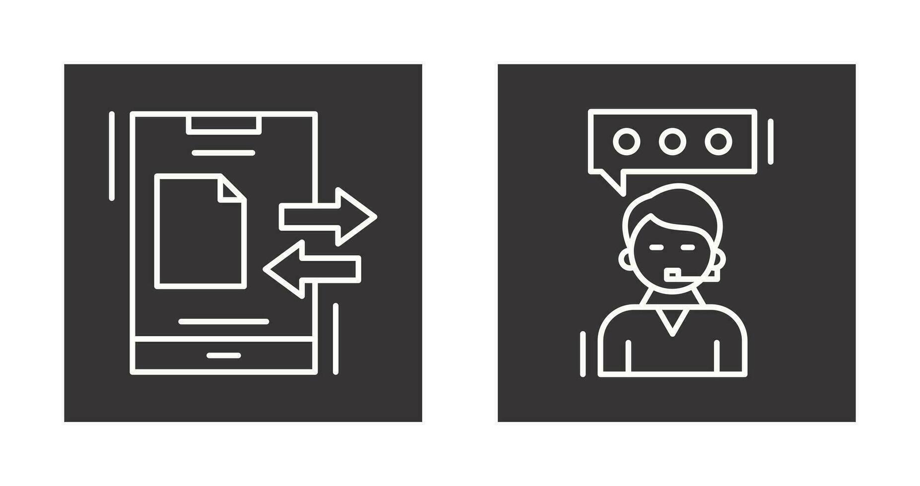 Daten Transfer und Klient Bedienung Symbol vektor