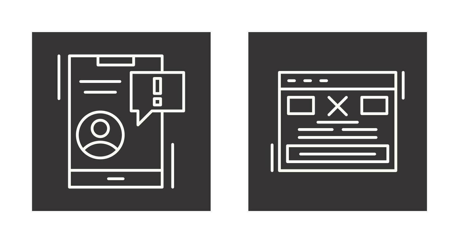 Benachrichtigung und Error Symbol vektor