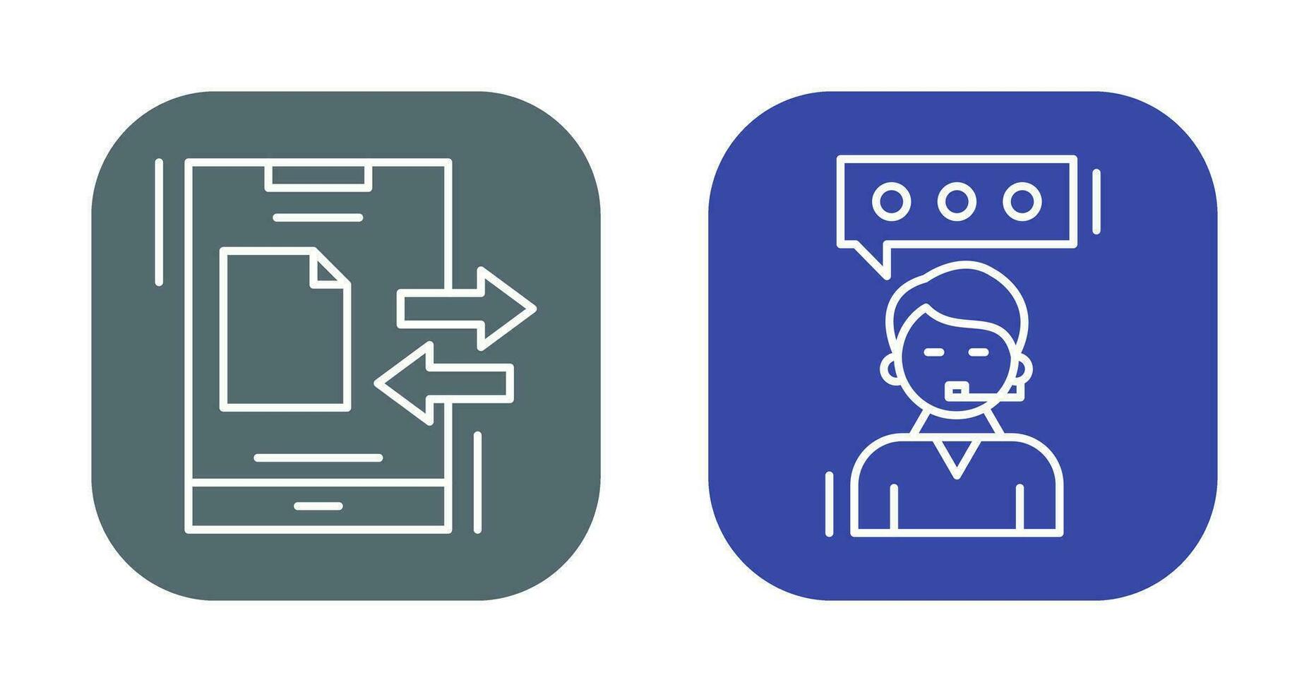 Daten Transfer und Klient Bedienung Symbol vektor