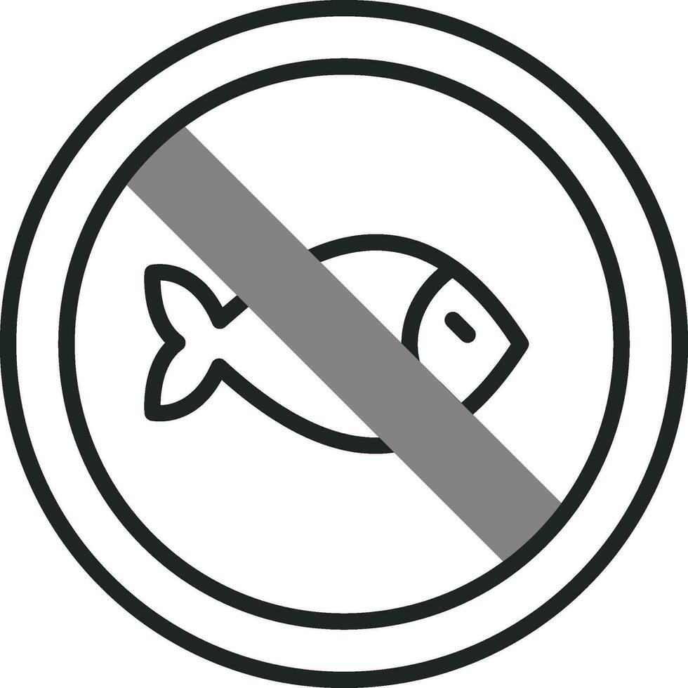 Nej fiske vektor ikon
