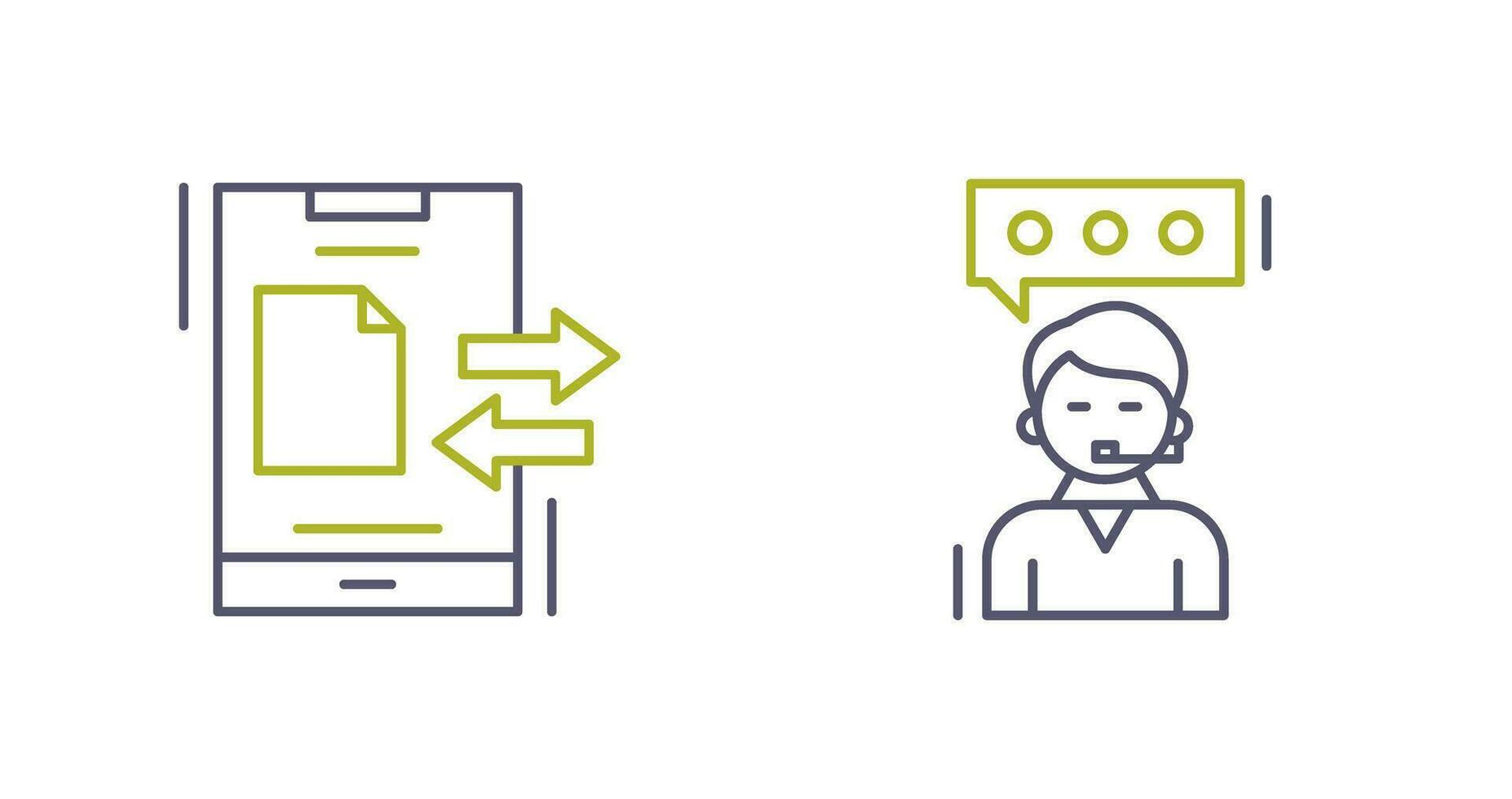 Daten Transfer und Klient Bedienung Symbol vektor