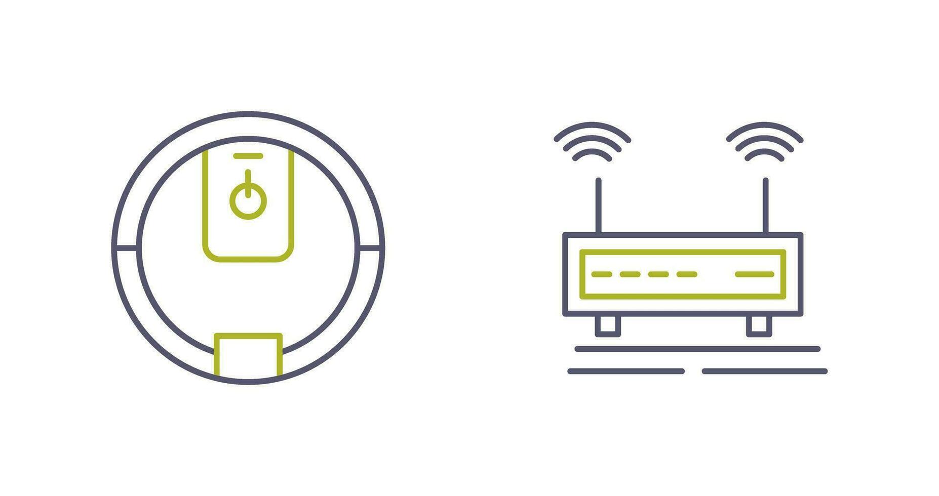 Leistung Taste und W-lan Signale Symbol vektor