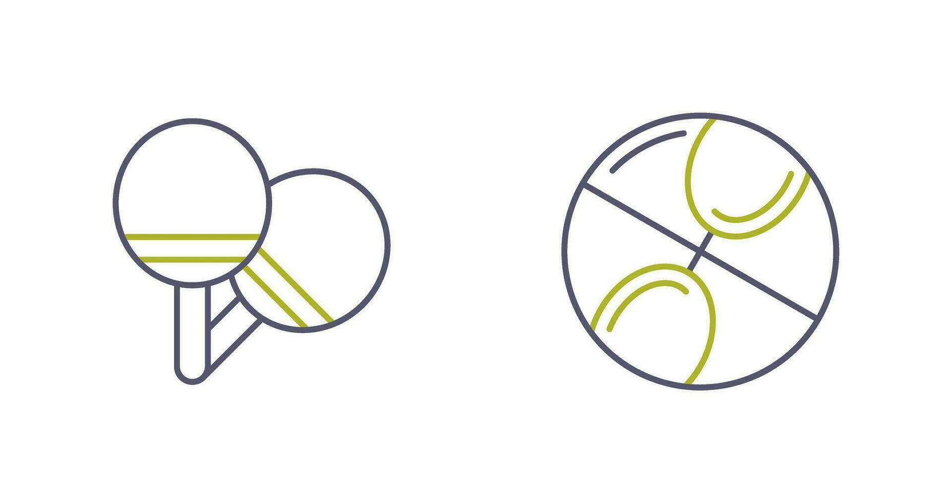 ping pong och basketboll ikon vektor