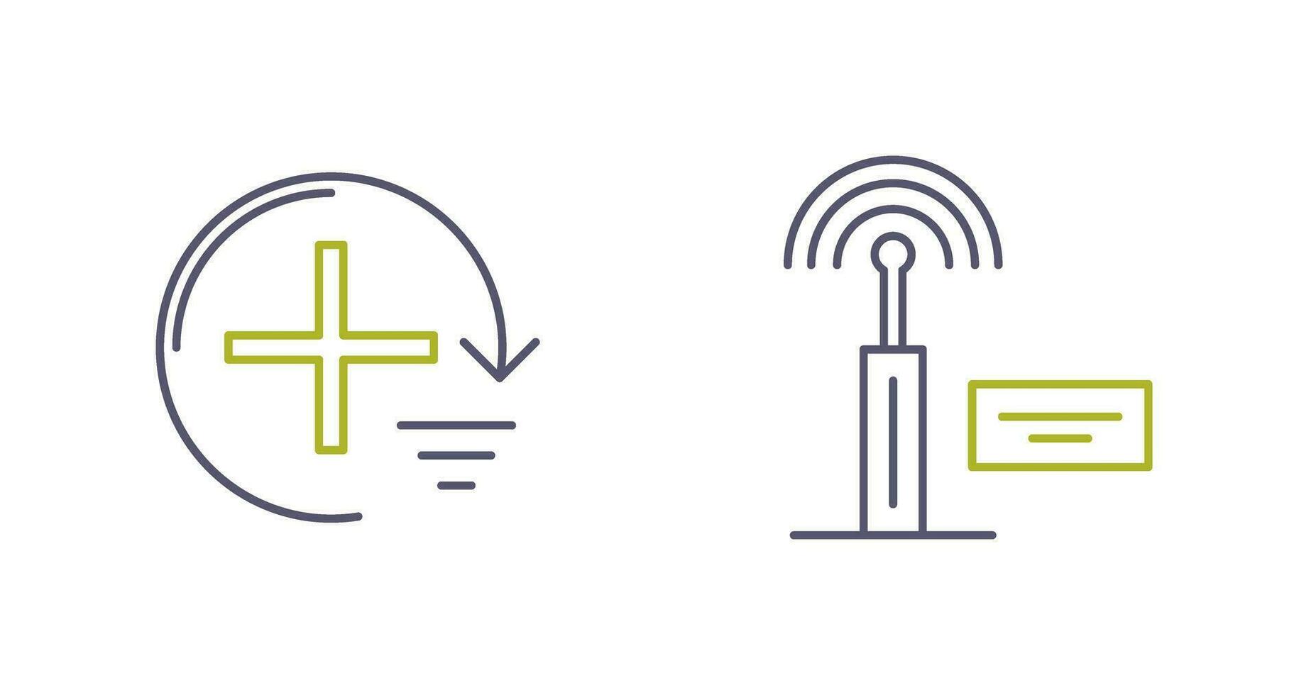 hinzufügen und Signal Symbol vektor