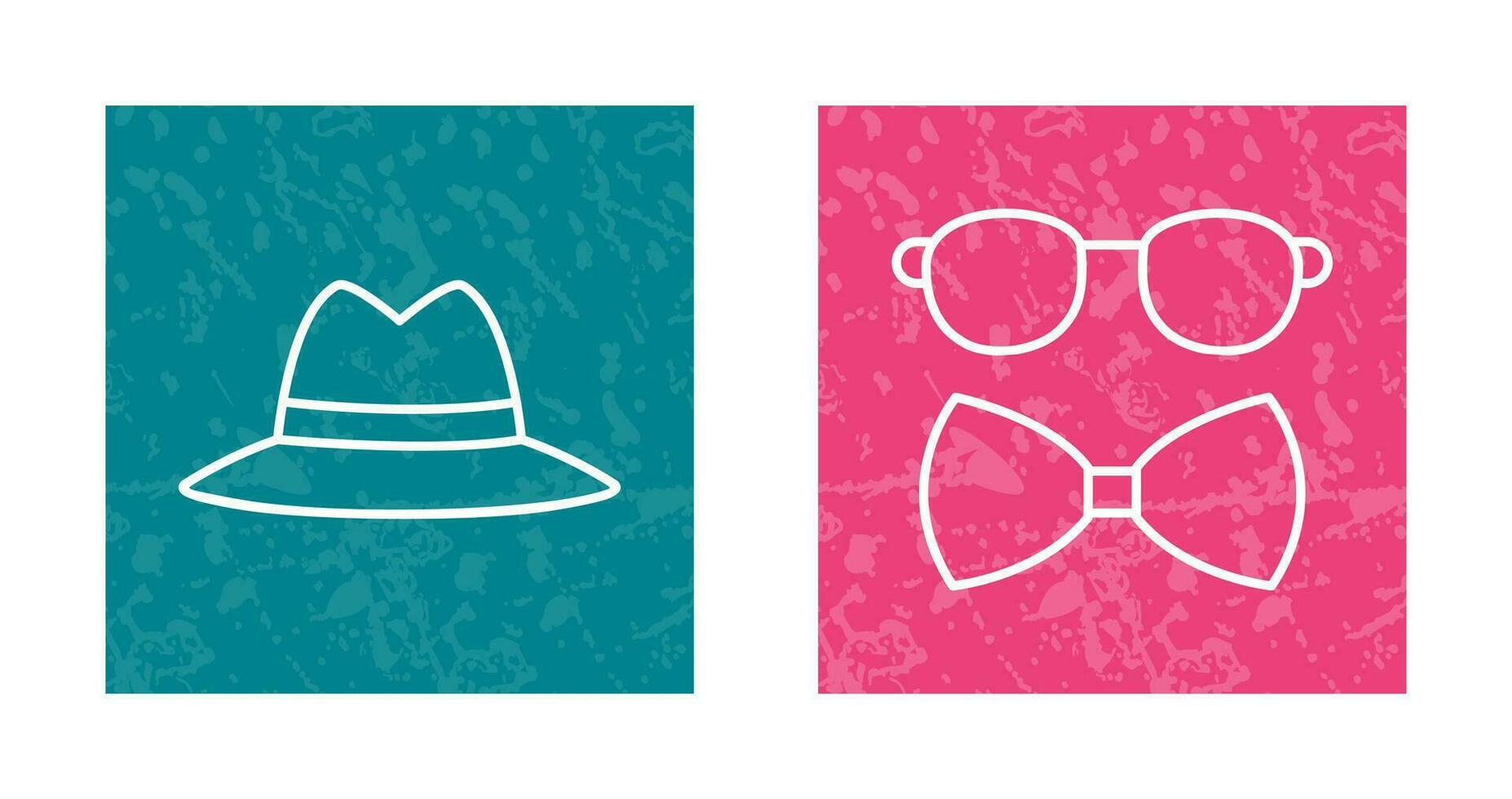 hatt och hipster stil ikon vektor