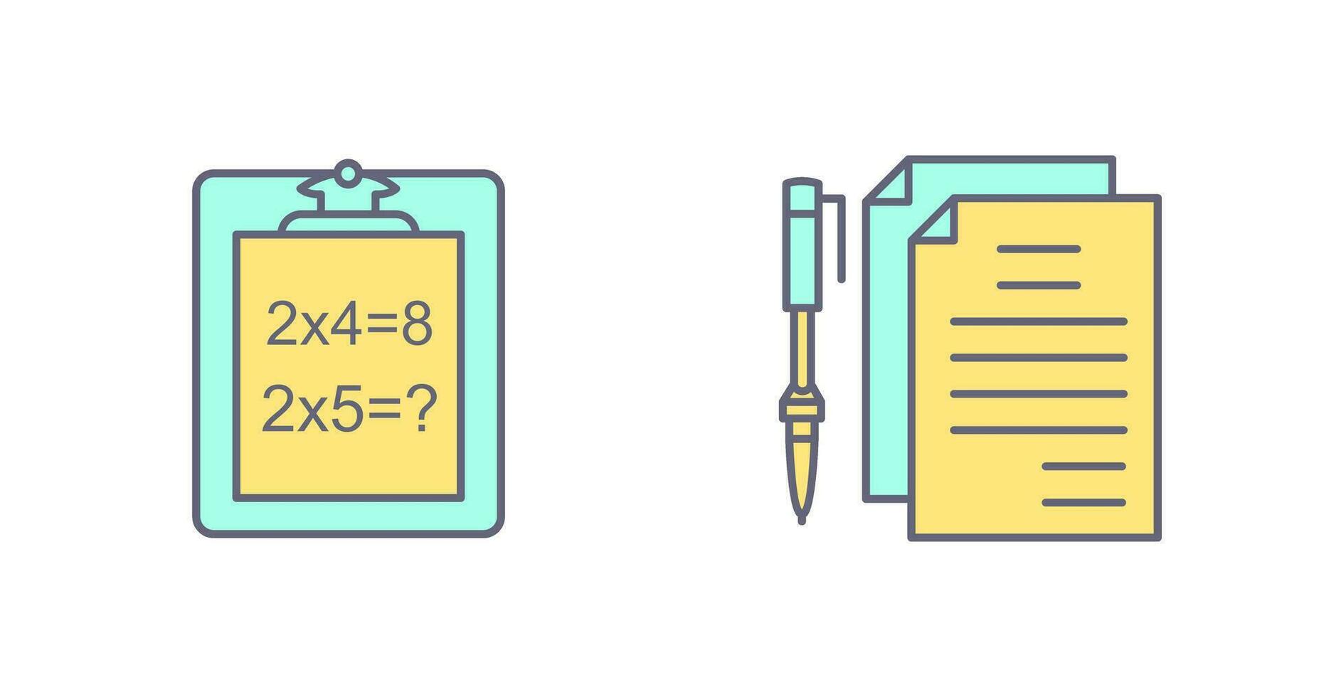 lösen Frage und dokumentieren und Stift Symbol vektor