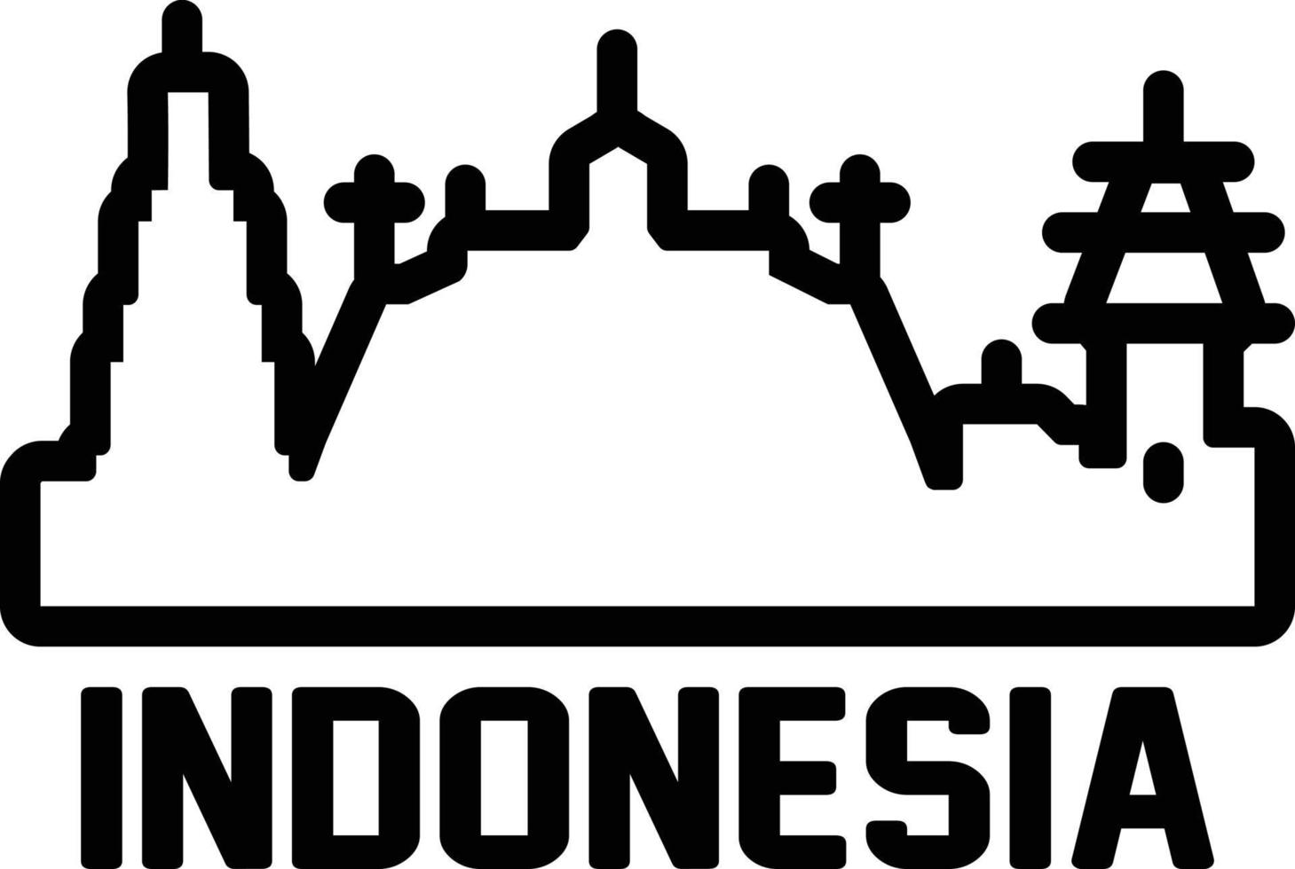 Liniensymbol für Indonesien vektor