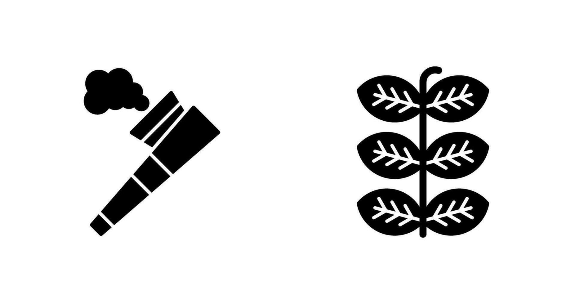 rör och tobak leafs ikon vektor