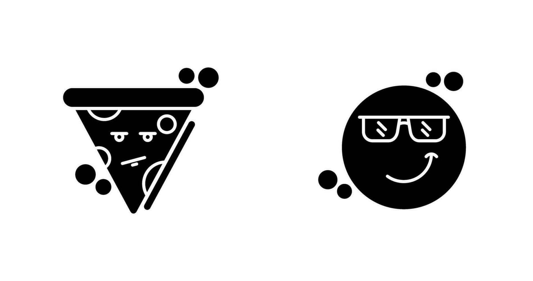 Pizza und cool Symbol vektor