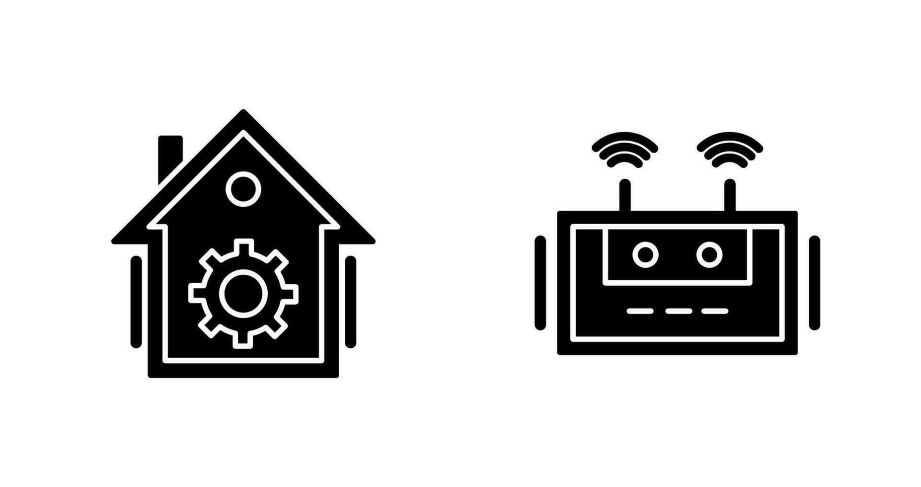 Zuhause Automatisierung und Router Symbol vektor