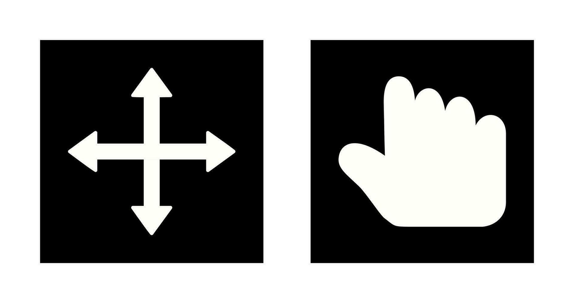 Bewegung und halt Symbol vektor