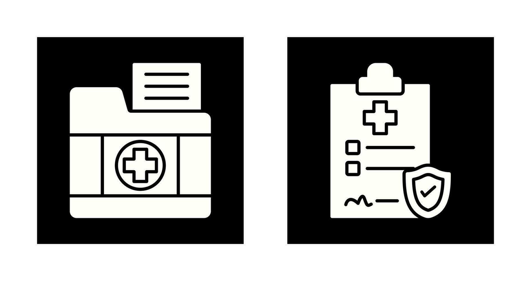 Mappe und Gesundheit Schutz Symbol vektor